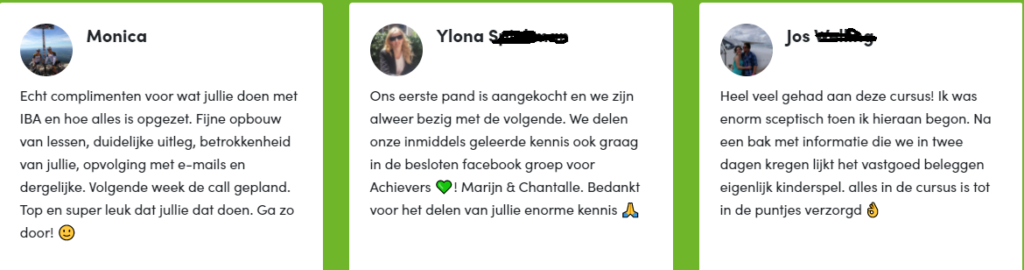 Op deze foto zie je ervaringen over iba coaching