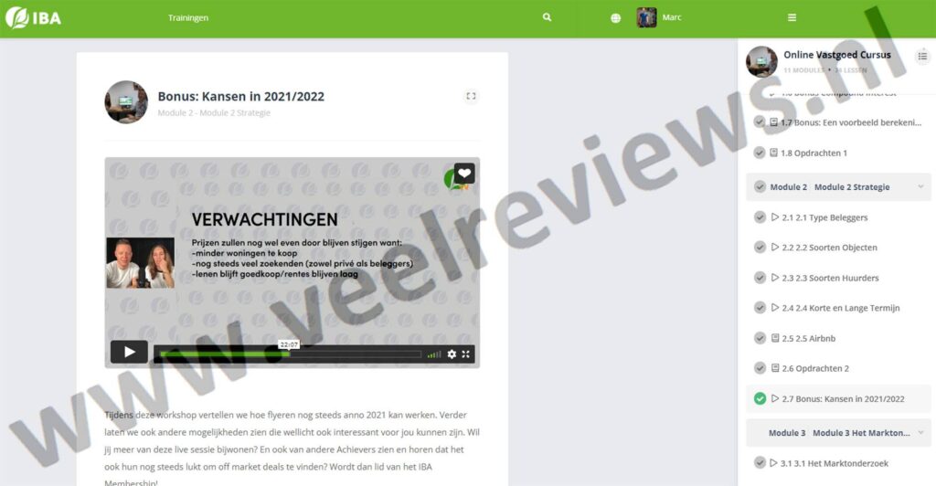 Op deze foto zie je Module 2: Strategie van IBA Coaching