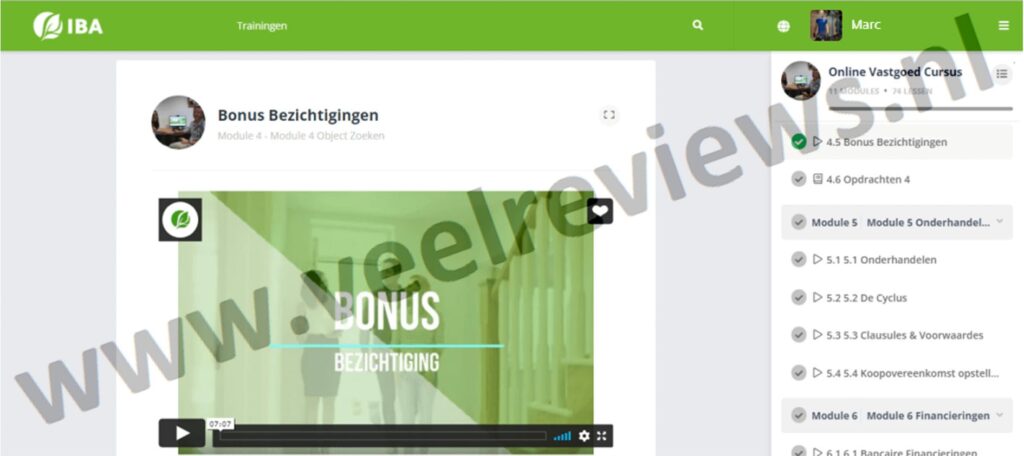 Op deze foto zie je Module 4: Object zoeken van de vastgoed cursus van iba coaching