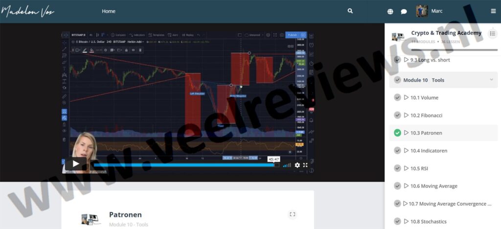 Op deze foto zie je Module #10 – Tools van de Crypto en Trading Academy