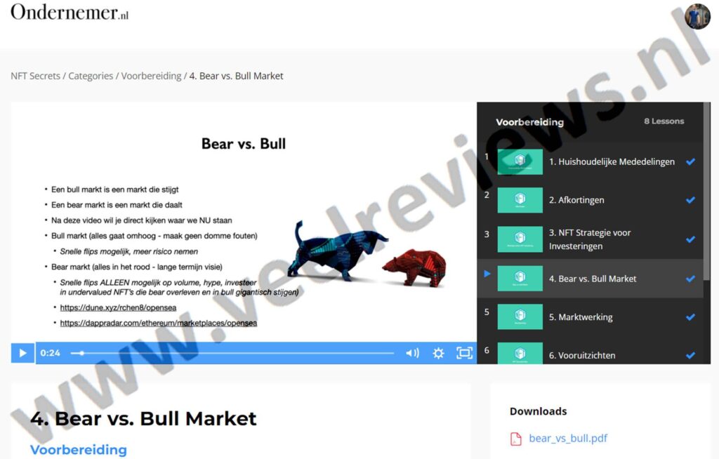 Op deze foto zie je Module 1 - Voorbereiding van NFT Secrets