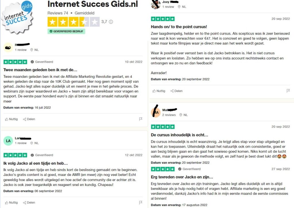 Op deze foto zie je The Level Up Club ervaringen