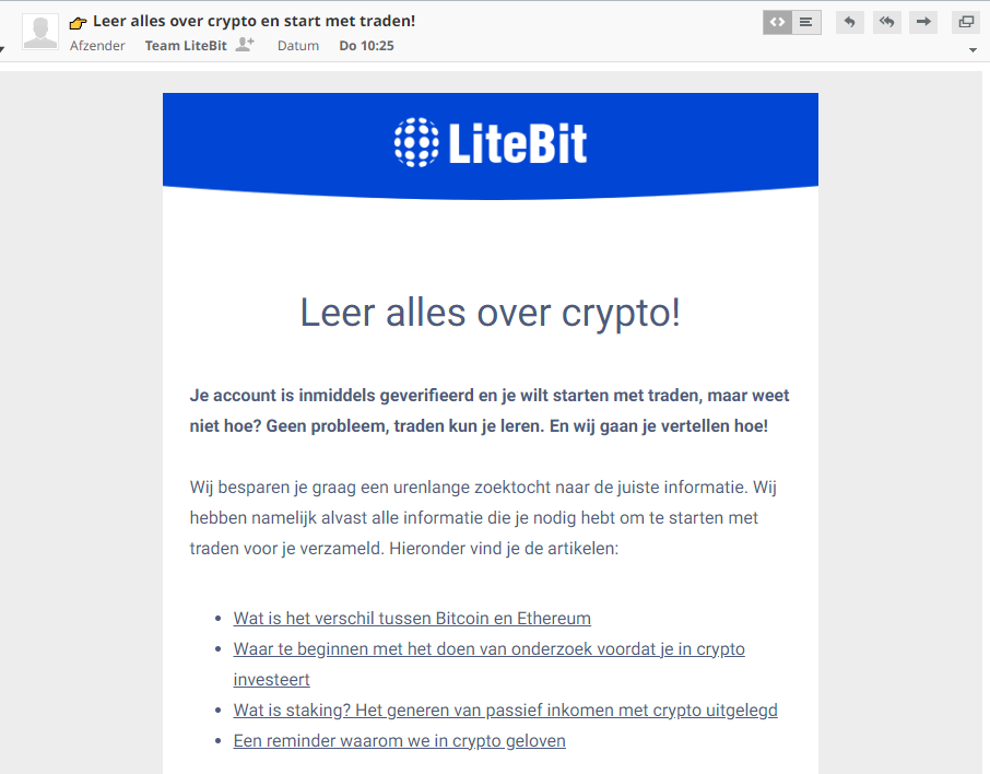 Op deze foto zie je de klantenservice van litebit
