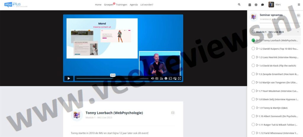Op deze foto zie je Tonny Loobach in de IMU legacy deal