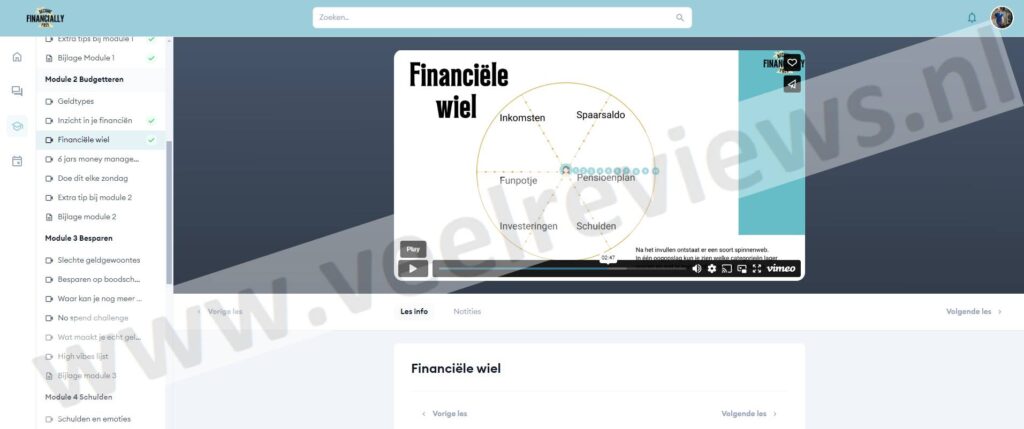 Op deze foto zie je Fase 1 - Money Management van de Cursus Become Financially Free 2.0 van Rowena Rousseau