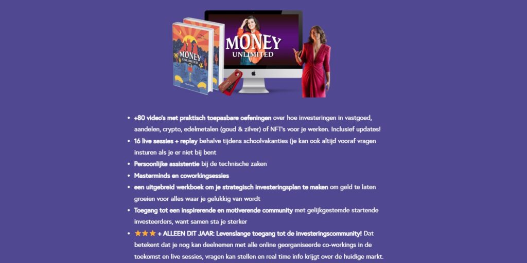 Op deze foto zie je Money Unlimited van Kim de Graeve