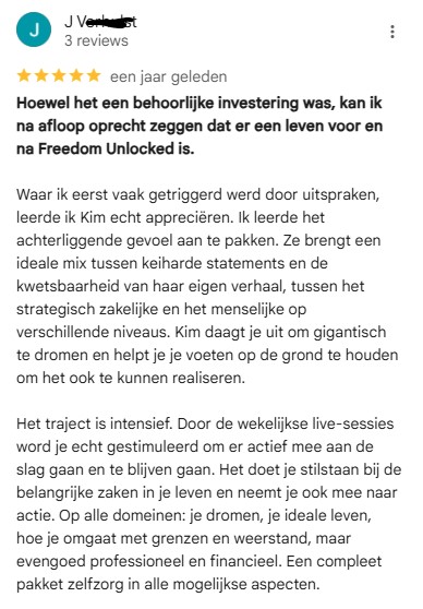 Op deze foto zie je Money Unlocked Ervaringen